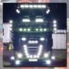 Daf Back-Lit Led Grille Badge - Polished RED LED 9cm High - Image 2