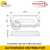 Amber Strobe Warning Lamp, With White, Amber or Red Ring Marker Light - 12/24v