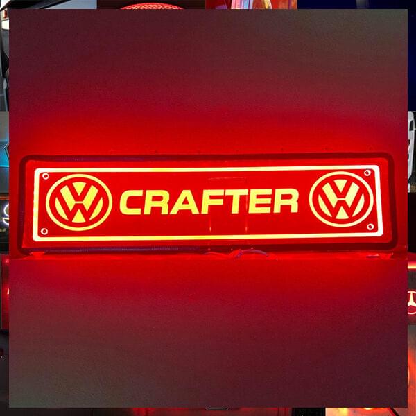 VW CRAFTER PLEXI GLASS LIGHT BOARD 70X18CM