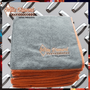 White Diamond Embroidered Microfibre Cloths