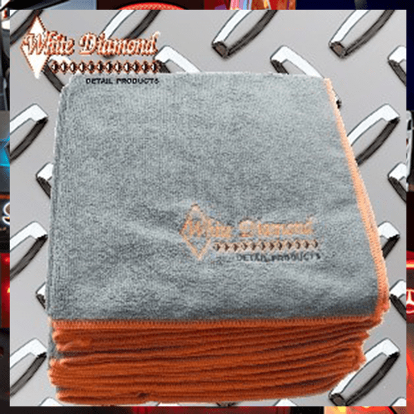 White Diamond Embroidered Microfibre Cloths