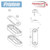 White LED Marker Light Flat/Curved Fit Rubber Gasket FT-073