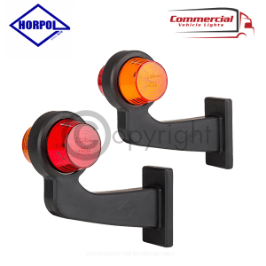 Long Arm Old School Led Marker Light Amber-Red Horpol