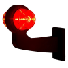 Long Arm Old School Led Marker Light Amber-Red Horpol