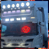 Scania V8 Mirror / Light Board Ultra Bright 55x45cm