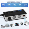7 in 1 Multi Function Cigarette Lighter Adapter with Diaplay - Image 3