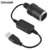 USB to Cigarette Lighter Adapter 5v in 12v Out