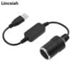 USB to Cigarette Lighter Adapter 5v in 12v Out