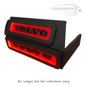 Volvo FH Truck LED Seat Bases (Side Lit) Dark Grey RED LED