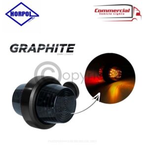Short Arm Old School Led Marker Light Amber-Red Horpol LD 2622 (GRAPHITE)