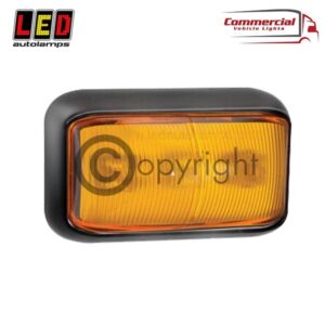 Amber Side Marker Lamp With Black Bracket - 58AM-1E