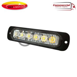 6 LED Strobe Warning Light | Reg 10/65 | Slimline 247-CA7073A