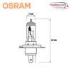 Osram TruckStar Pro H4 Halogen Headlamp Bulb x2 - Image 3