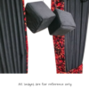 Black Royal Suede Curtains / Red Danish Plush Style Dutch Quality