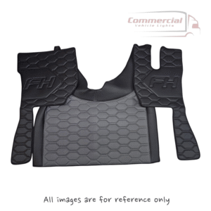 Volvo FH4/5 Black and Grey Premium Honeycomb Truck Floor Mats (In Stock)